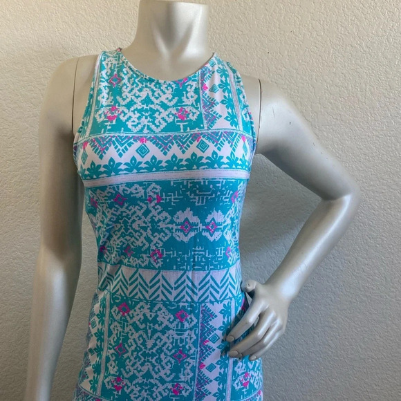 Tori Richard Honolulu Blue Cafe midi dress Small XS - Picture 2 of 16
